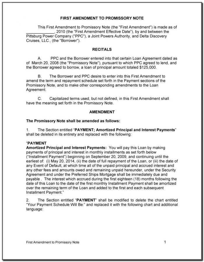 Promissory Note Contract Template Promissory Note Contract Template