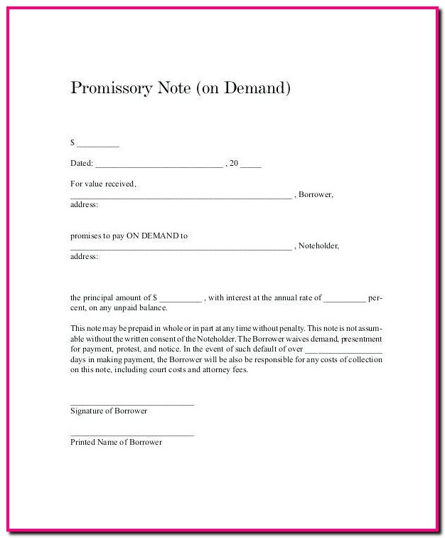 Promissory Note Template For Tuition Fee Promissory Note Template For Tuition Fee