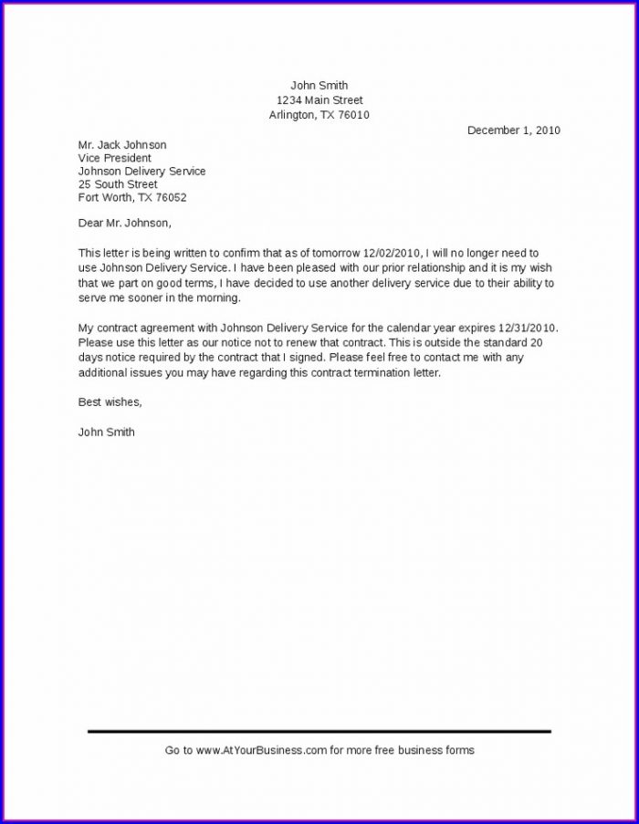 Real Estate Contract Termination Letter Template Real Estate Contract Termination Letter Template