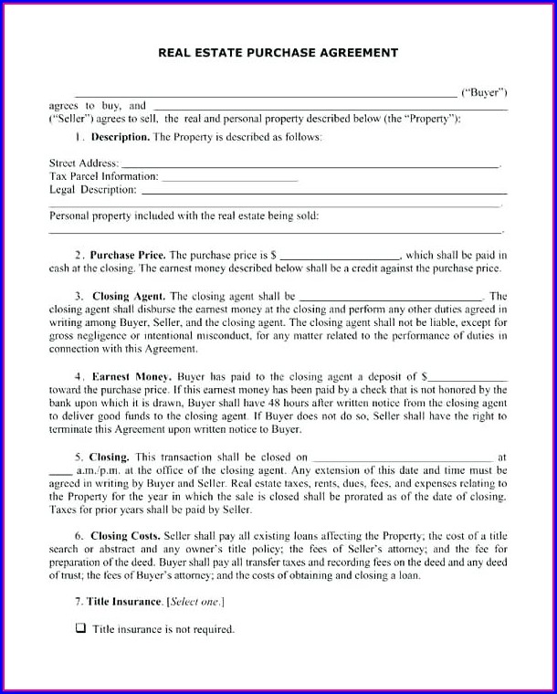 Real Estate Offer Contract Template Real Estate Offer Contract Template