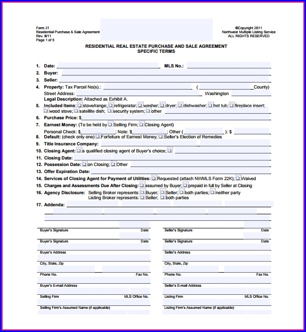 Real Estate Sales Agreement Template Pa Real Estate Sales Agreement Template Pa