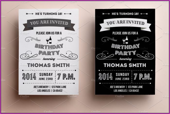Retro Birthday Invitation Templates Free Retro Birthday Invitation Templates Free