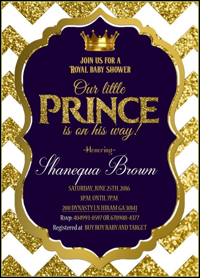 Royal Baby Shower Invitation Template Royal Baby Shower Invitation Template