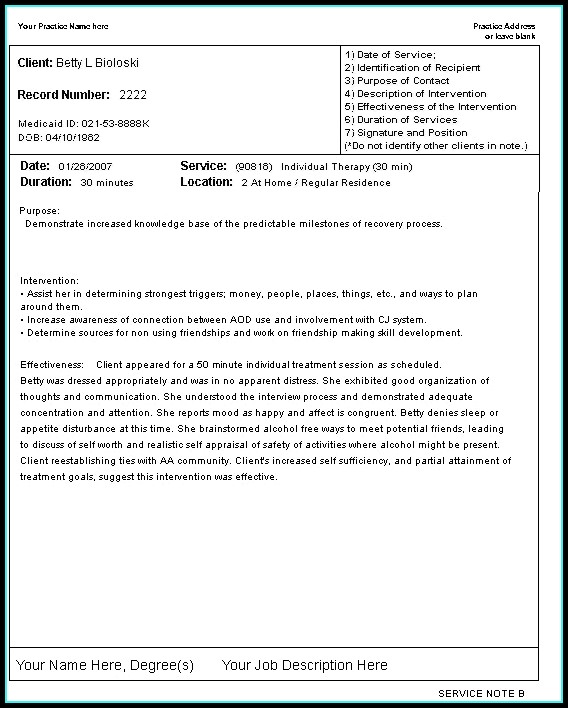 Sample Psychotherapy Progress Notes Template Sample Psychotherapy Progress Notes Template