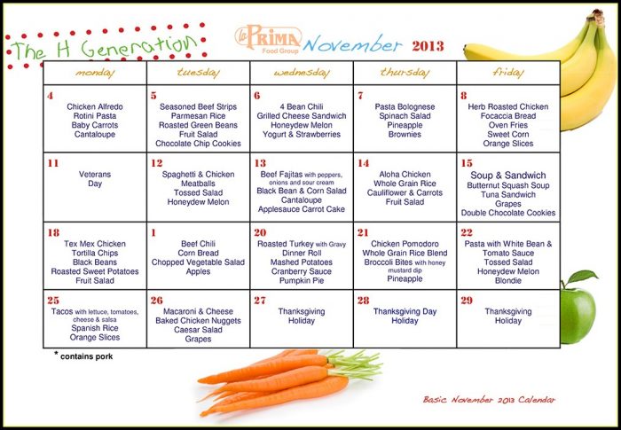 School Lunch Menu Calendar Templates School Lunch Menu Calendar Templates