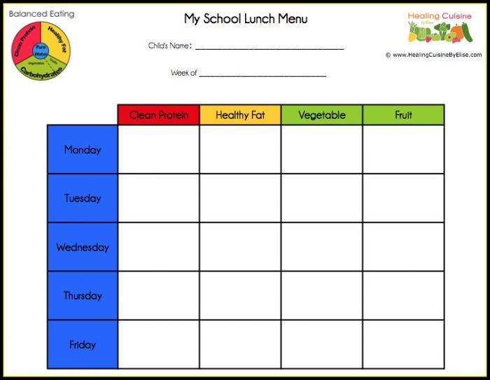School Lunch Menu Template Free School Lunch Menu Template Free