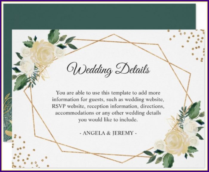Wedding Reception Card Template Wedding Reception Card Template