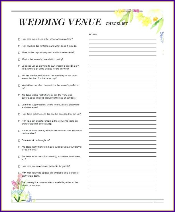 Wedding Reception Checklist Template Wedding Reception Checklist Template
