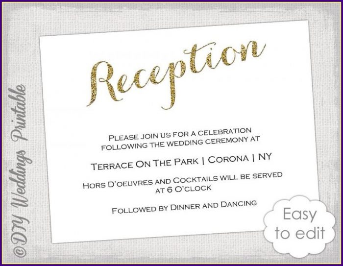 Wedding Reception Invitation Template Wedding Reception Invitation Template