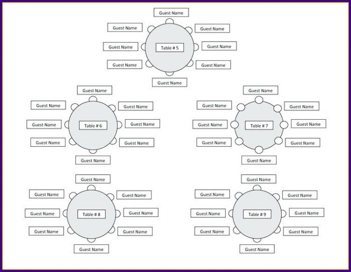 Wedding Reception Seating Chart Template Round Tables Wedding Reception Seating Chart Template Round Tables