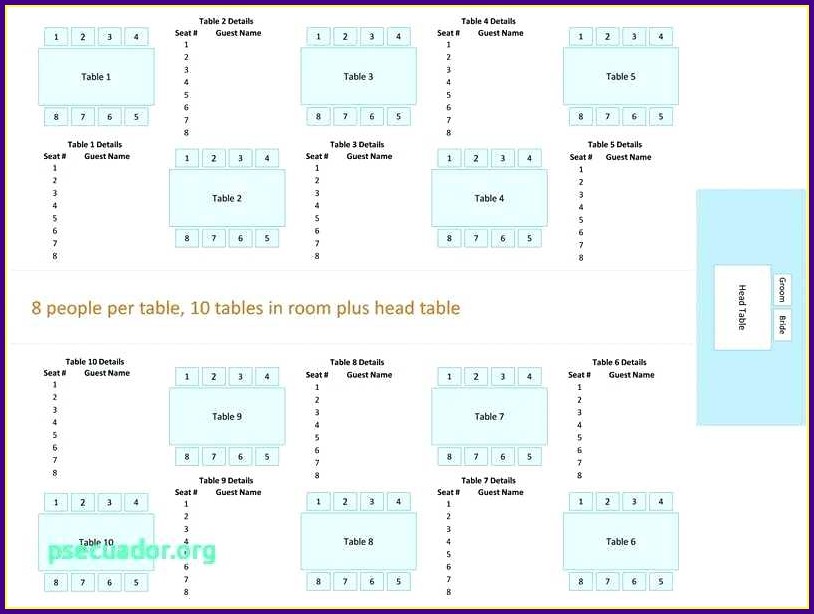 Reception Table Layout Template Burge Bjgmc Tb Org