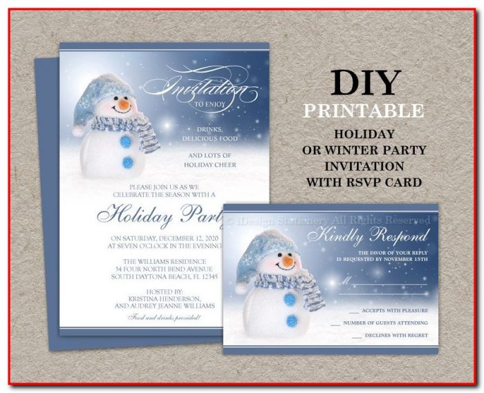 Christmas Party Invitations With Rsvp Cards Christmas Party Invitations With Rsvp Cards