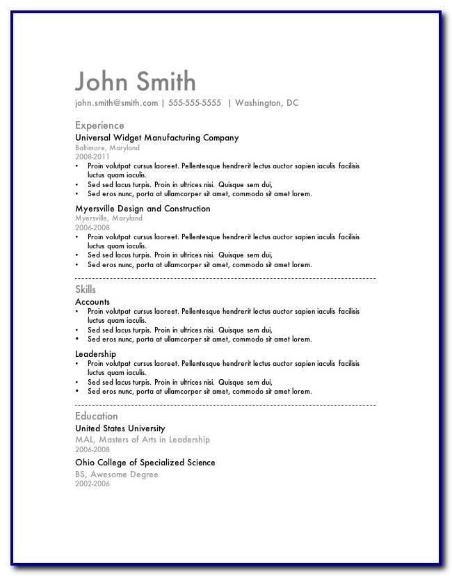 Free Basic Resume Templates Microsoft Word Free Basic Resume Templates Microsoft Word