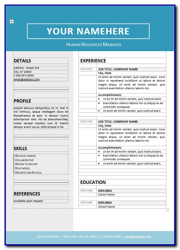 Free Editable Resume Templates Microsoft Word Free Editable Resume Templates Microsoft Word