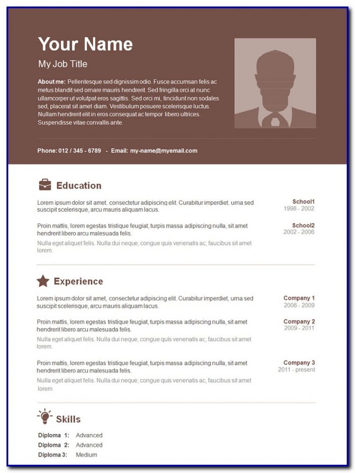 Free Elegant Resume Template Microsoft Word Free Elegant Resume Template Microsoft Word