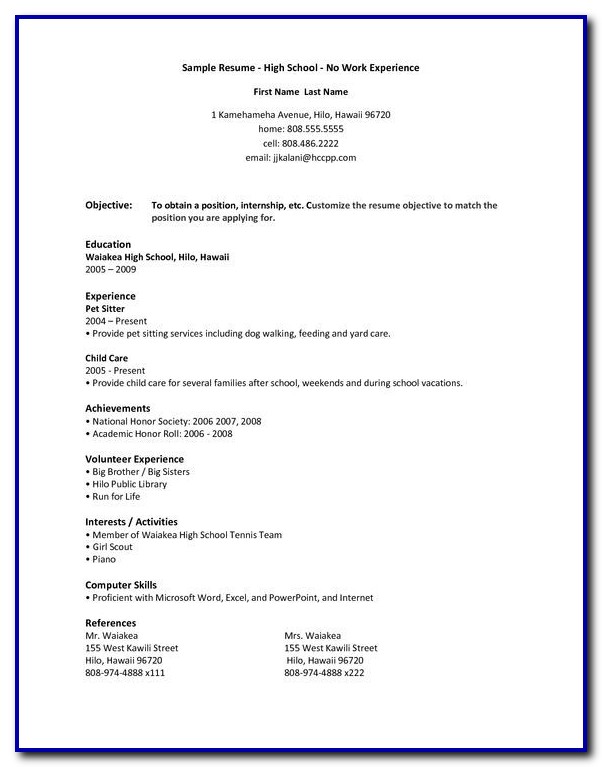 Free High School Resume Templates Microsoft Word Free High School Resume Templates Microsoft Word