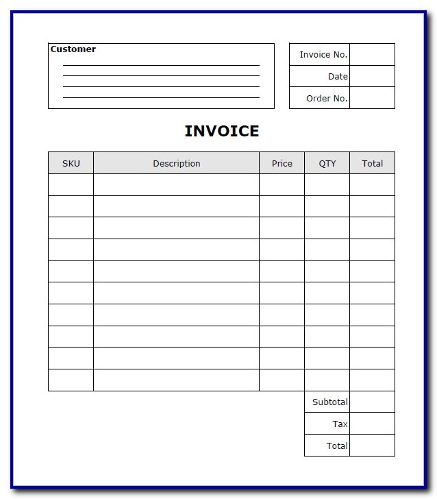 Free Invoice Templates To Print Free Invoice Templates To Print