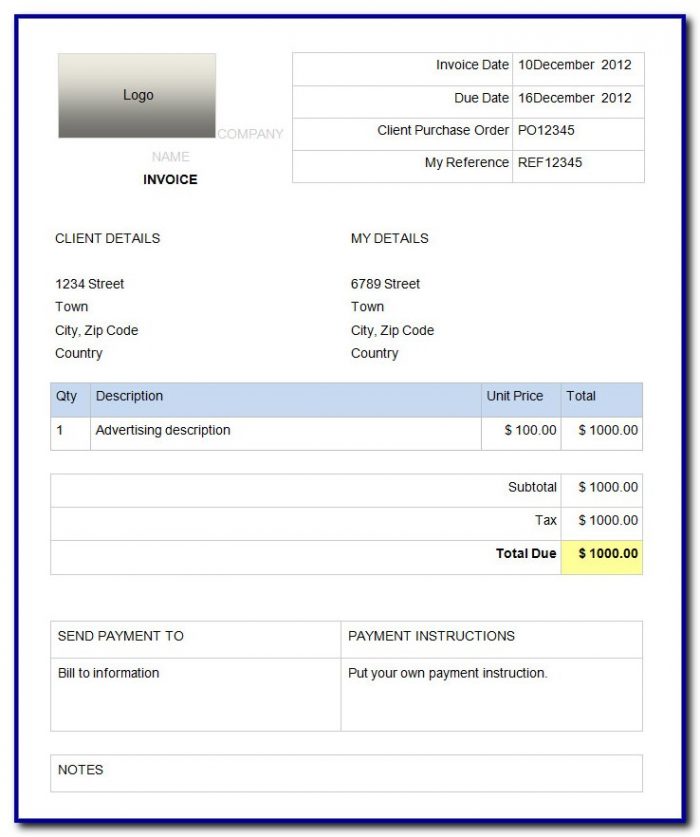 Free Printable Billing Invoice Templates Free Printable Billing Invoice Templates