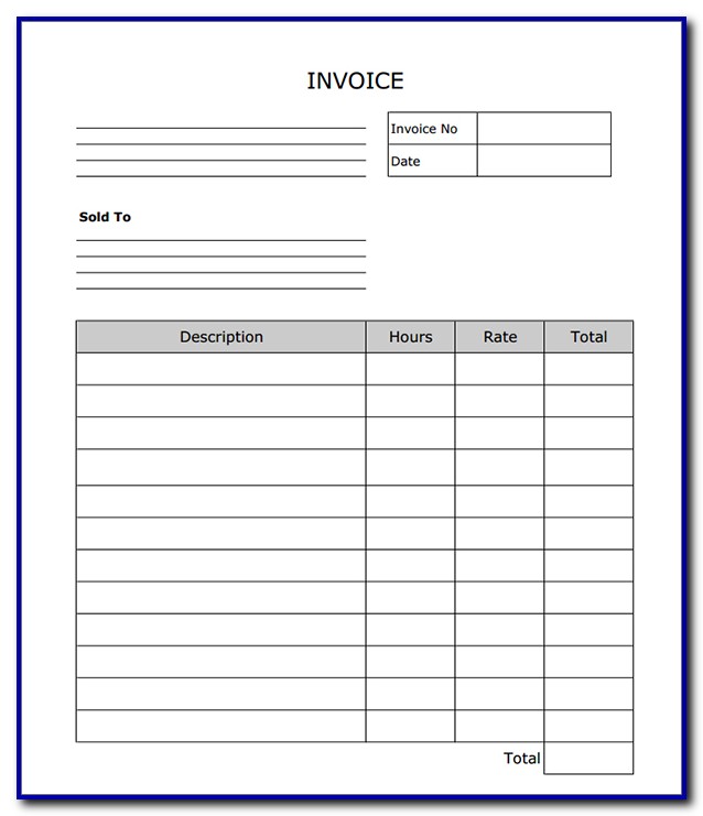Free Printable Business Invoice Template Free Printable Business Invoice Template