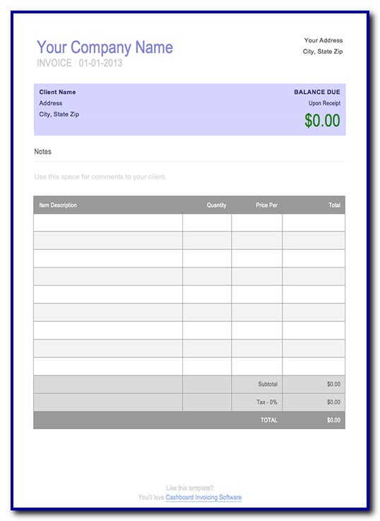 Free Printable Editable Invoice Templates Free Printable Editable Invoice Templates