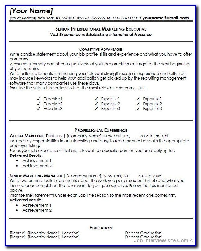 Free Professional Resume Templates Microsoft Word Free Professional Resume Templates Microsoft Word