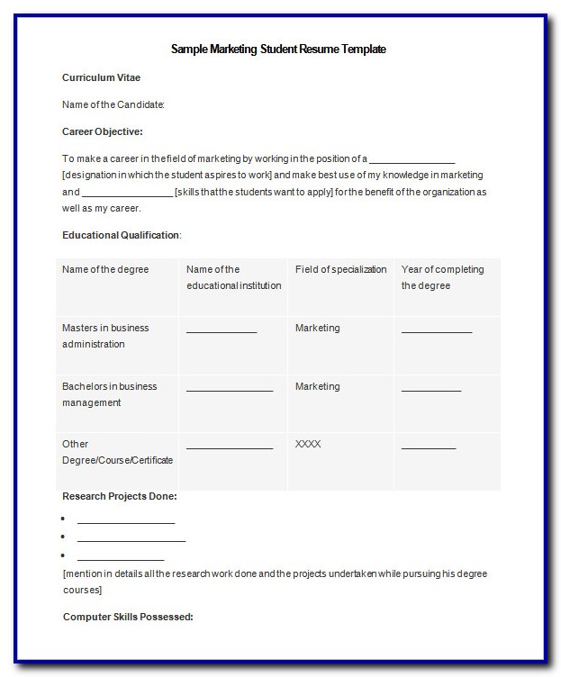 Free Student Resume Templates Microsoft Word Free Student Resume Templates Microsoft Word