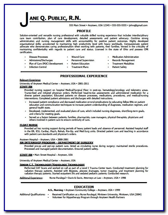 Nursing Resume Format Template Nursing Resume Format Template