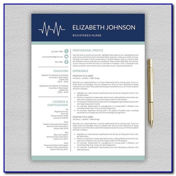 Nursing Resume Template 2018 Nursing Resume Template 2018