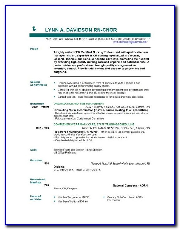Nursing Resume Template Download Nursing Resume Template Download