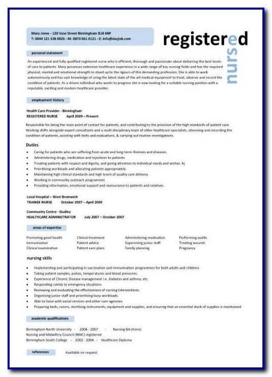 Nursing Resume Template Free Nursing Resume Template Free