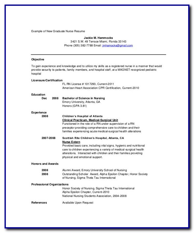 Nursing Resume Template Pdf Nursing Resume Template Pdf