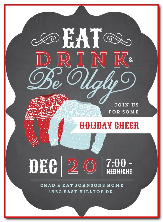 Ugly Sweater Christmas Party Invitation Template Ugly Sweater Christmas Party Invitation Template