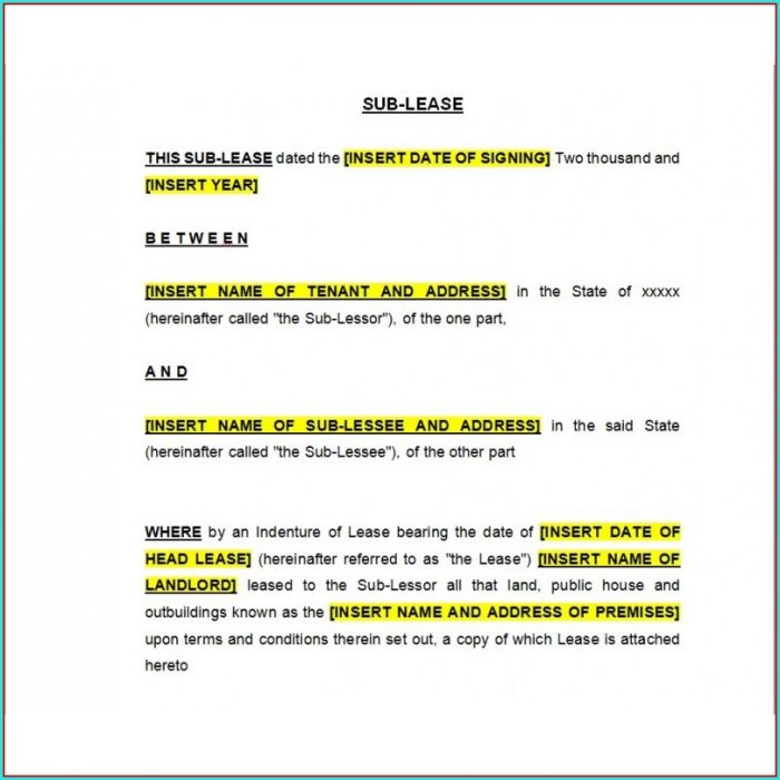 Commercial Property Sublease Agreement Template Commercial Property Sublease Agreement Template