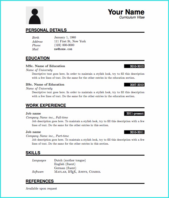 Download Curriculum Vitae Cv Resume Templates Download Curriculum Vitae Cv Resume Templates
