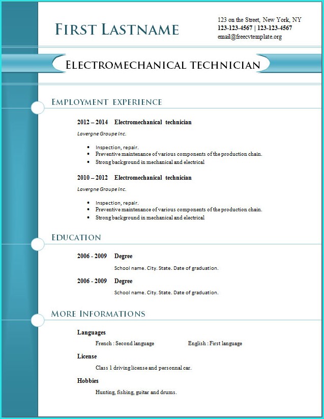 Download Free Resume Templates Australia Download Free Resume Templates Australia
