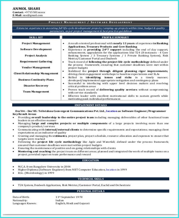 Download Resume Samples For Experienced Download Resume Samples For Experienced