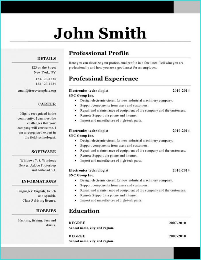 Download Resume Templates For Openoffice Download Resume Templates For Openoffice