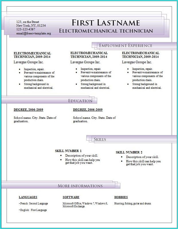 Download Resume Templates Microsoft Word Download Resume Templates Microsoft Word
