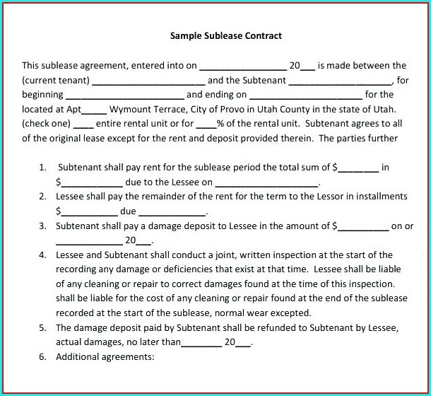 Free Commercial Sublease Agreement Template Download Free Commercial Sublease Agreement Template Download