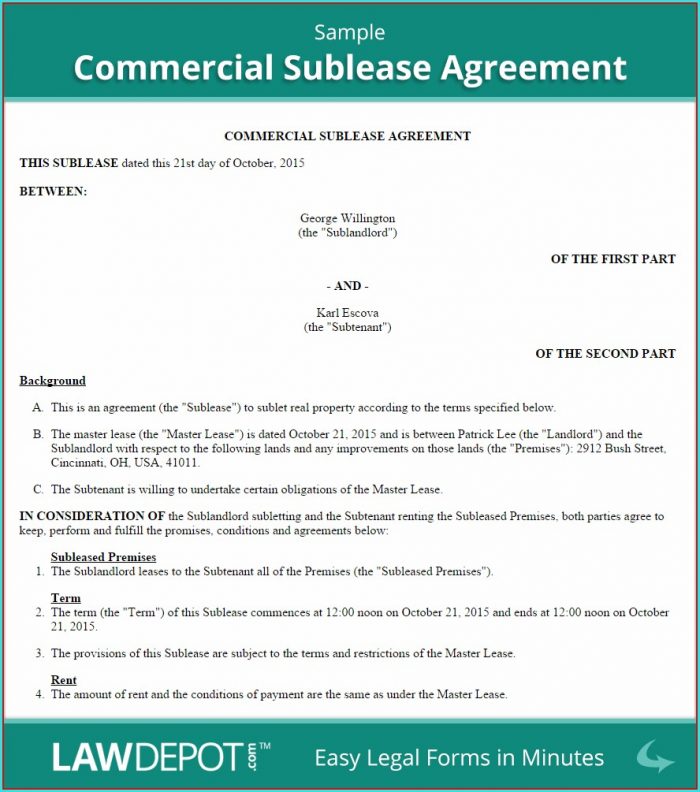 Office Sublease Agreement Template Office Sublease Agreement Template