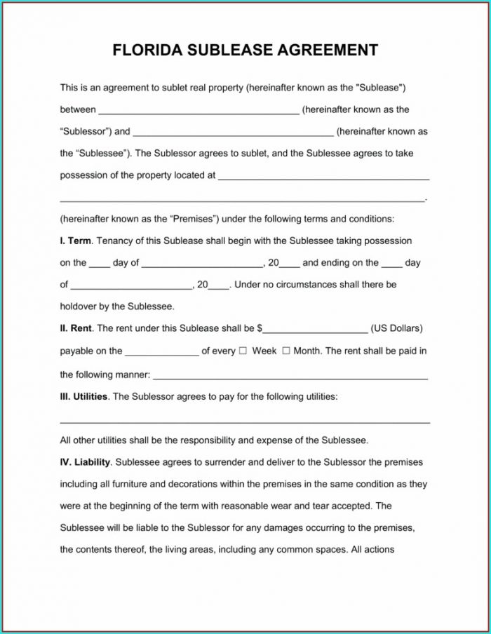 Sublease Agreement Template New York Sublease Agreement Template New York