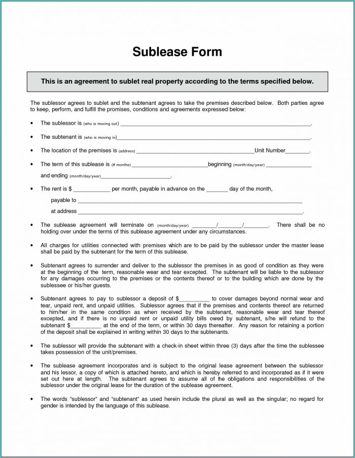 Sublease Contract Template Germany Sublease Contract Template Germany