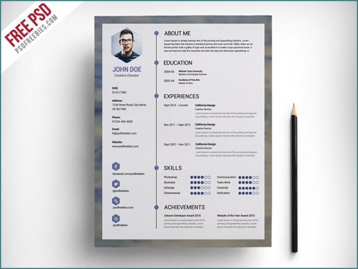Best Free Modern Resume Templates Best Free Modern Resume Templates