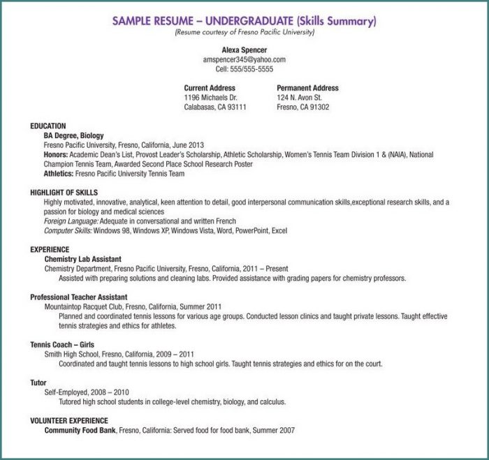 Blank Resume Template For College Students Blank Resume Template For College Students