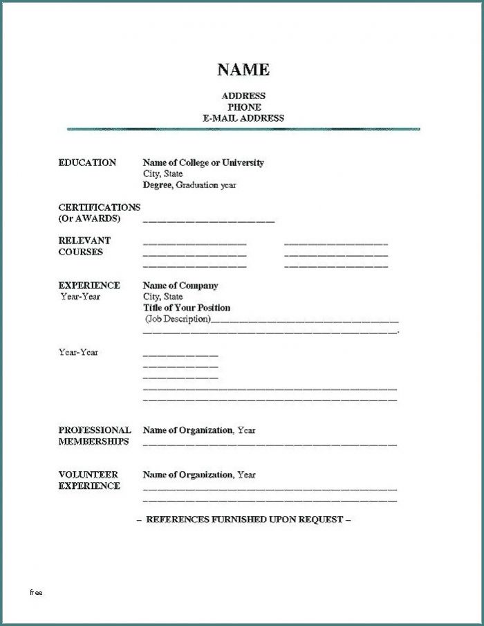 Blank Resume Templates For Microsoft Word Blank Resume Templates For Microsoft Word