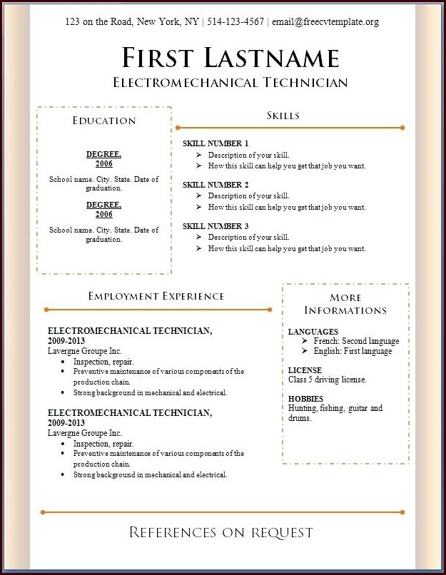 Free Graphic Resume Templates Word Free Graphic Resume Templates Word
