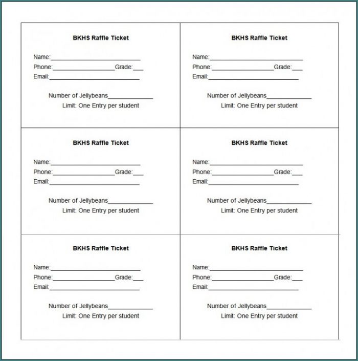 Free Raffle Ticket Template Free Raffle Ticket Template