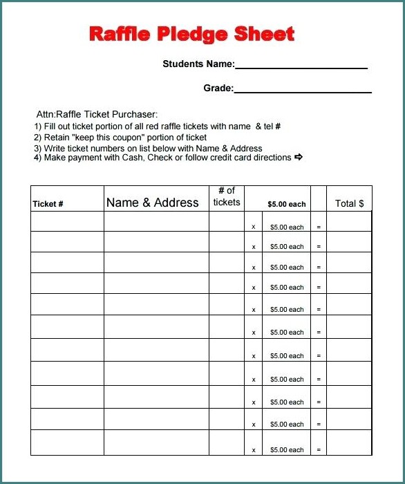 Free Raffle Ticket Template Download Free Raffle Ticket Template Download