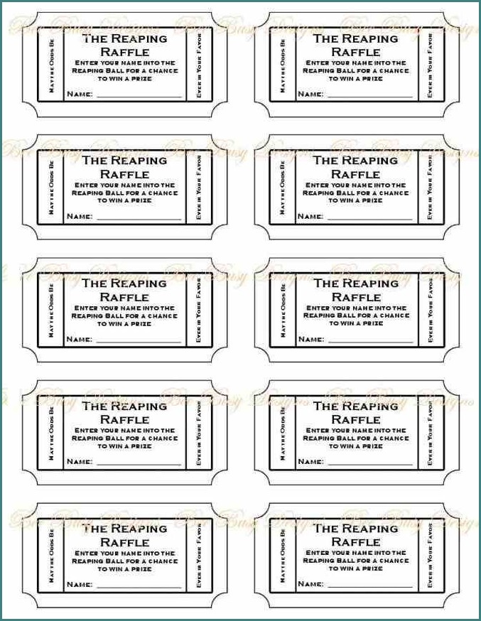 Free Raffle Ticket Template Printable Free Raffle Ticket Template Printable
