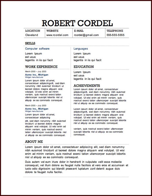 Free Resume Templates Word 2013 Free Resume Templates Word 2013